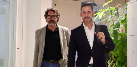 El secretario general del PSPV en la provincia de València, junto a su responsble de Organización y mano derecha de Morant, Vicent Mascarell.