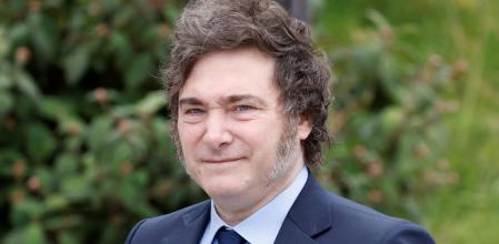 Argentinas President Javier Milei arrives to take part in a Summit on Peace in Ukraine at the luxury Burgenstock resort, near Lucerne in central Switzerland, on June 15, 2024. The two-day gathering brings together Ukrainian President and more than 50 other heads of state and government, to try to work out a way towards a peace process for Ukraine -- albeit without Russia. (