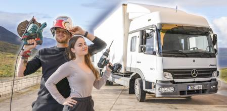 Óscar y Blanca han comprado un camión de 5'40 m (largo) x 2'64 m (alto) x 2'50 m (ancho) para convertirlo en su hogar