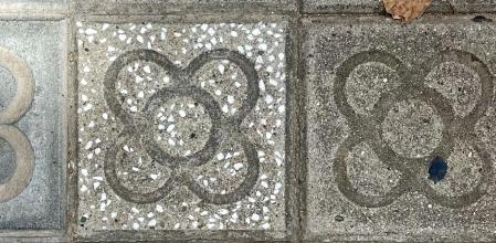 Panot de Barcelona con piedrecitas.