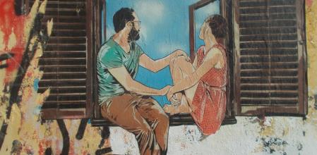 Grafiti sobre el amor en Madrid.