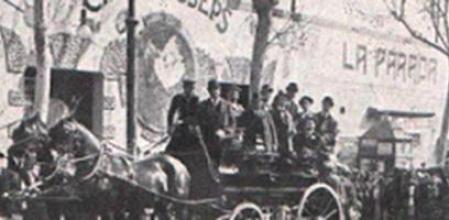 Imagen de época de la plaza Lesseps.