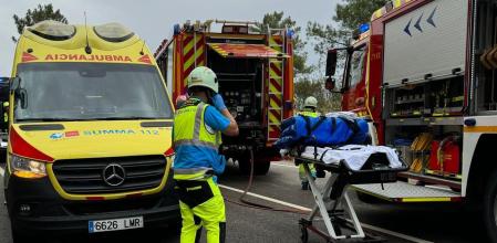 Seis heridos, cuatro de ellos graves, en un choque frontal entre dos vehículos en la M-505
