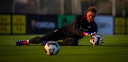 Ter Stegen entrenando en Annapolis a las órdenes de Jose Ramón de la Fuente