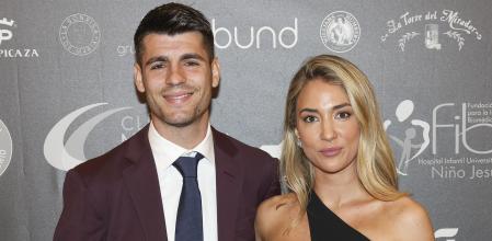 Soccerplayer Alvaro Morata and Alice Campello during presentation La Sonrisa de Maria BullfightingCartel in Madrid on Thursday, 22 February 2024.