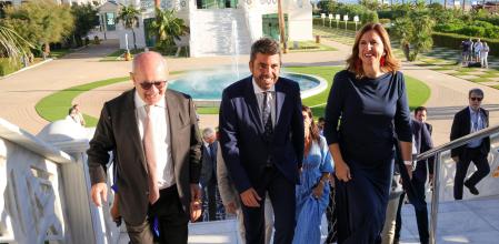 Carlos Mazón a su llegada al Fórum Europa Tribuna Mediterránea.