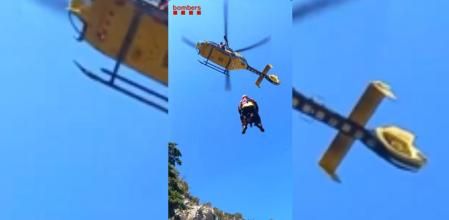 Rescate en helicóptero del buscador de setas de Riu de Cerdanya