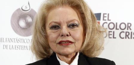 La presentadora Mayra Gómez Kent durante la presentación del documental 