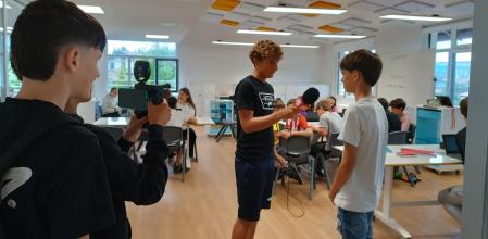 La redacción de alumnos de Larramendi Report (Mungia)