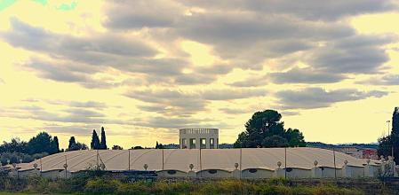 Vista del depósito de aguas de Can Boada.
