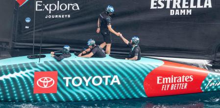 October 14, 2024. Louis Vuitton 37th America's Cup, Race Day 3, Race 4. EMIRATES TEAM NEW ZEALAND
