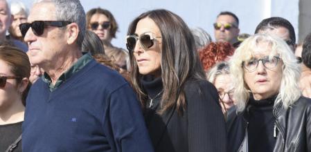 Paz Padilla en el funeral de su hermano