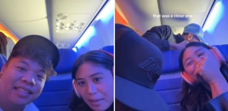 Alyssa y su marido idearon un truco infalible para no tener que compartir sitio con nadie en el avión.