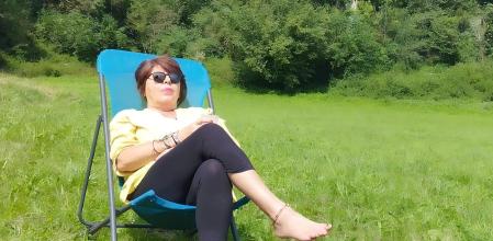 María José Iglesia, en la aldea de Huelva donde vive´. 