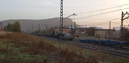 Así ha quedado el tren descarrilado en el municipio de Guadalajara.