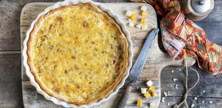 Quiche de puerro y quesos