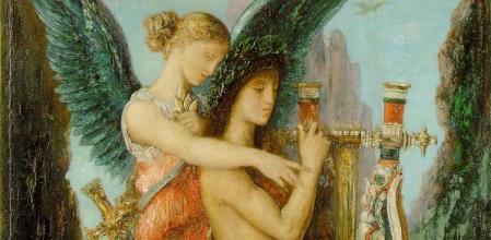 Hesíodo y la Musa, por Gustave Moreau (Museo de Orsay, París).