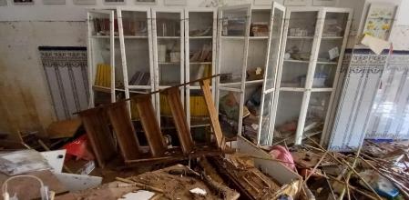 El estado en que quedaron las instalaciones de la revista 'Camacuc'.