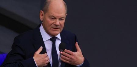 BERLIN, GERMANY - DECEMBER 4: German Chancellor Olaf Scholz answers questions of fellow parliamentarians in the Bundestag on December 4, 2024 in Berlin, Germany. Scholz will face a vote of confidence later this month, with snap federal elections scheduled for February 23 following the recent collapse of the three-party federal coalition government.