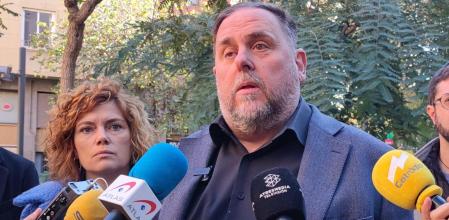 El exlíder de ERC y candidato de 'Militància Decidim' a revalidar el cargo, Oriol Junqueras, en declaraciones