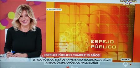 Susanna Griso no pudo evitar ruborizarse al verse en pantalla hace 18 años.