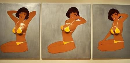 'Triptych II' (Beach girl), 1963', acrílico con poliestireno sobre panel de madera de Marjorie Strider