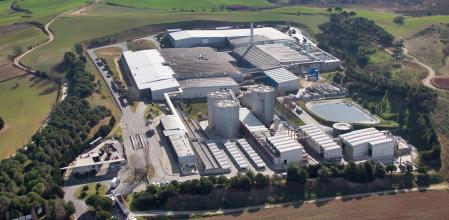 Vista aèria de la planta metropolitana de tractament mecànic i biològic de residus municipals a Montcada i Reixac.