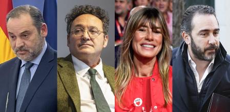 José Luis Ábalos, Begoña Gómez, Álvaro García Ortiz y Víctor de Aldama