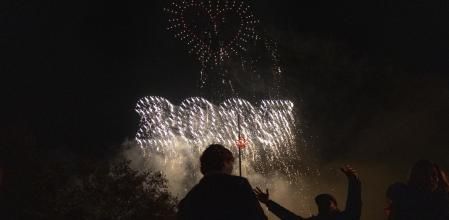 Espectacle de drons organitzat per l’ICUB per la nit de Cap d’Any a l’Avinguda Maria Cristina. 01-01-2024. Foto: Miquel Muñoz / Shooting.