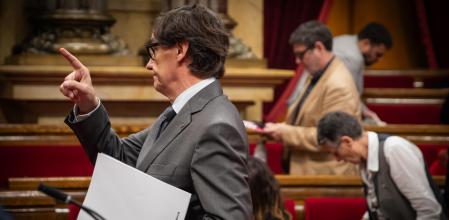 30 - 10 - 2024 / Barcelona / Sesion de control al Parlament / Foto: Llibert Teixidó. Sesión de control al Govern en el pleno del Parlament, que poco después se ha suspendido tras conocerse la cifra 