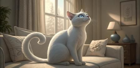 Zac, una gata irresistible e inteligente de ojos azules, protagonista de 'Un misterio irrelevante'
