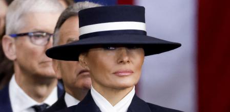 En la segunda toma de posesión de su marido, con el sombrero diseñado por Eric Javis&nbsp;