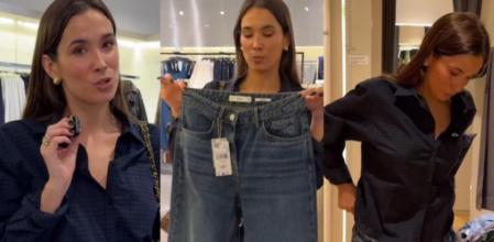 María Pombo comprando ropa