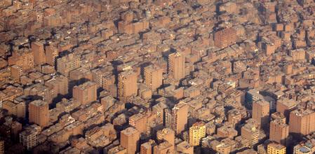 An aerial view shows houses, as pictured through the window of a plane, in Cairo, Egypt, February 6, 2025. REUTERS/Amr Abdallah Dalsh TPX IMAGES OF THE DAY