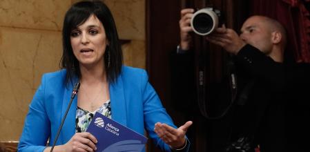 La diputada de Alianza Catalana, Silvia Orriols, durante una sesión de control al Govern en el pleno del Parlament&nbsp;