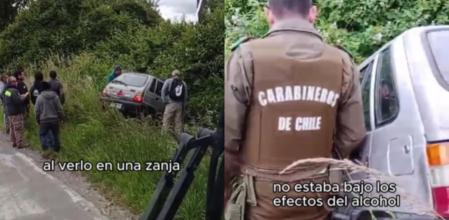 El conductor acabó precipitándose por un barranco tras conducir haciendo eses por la carretera