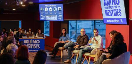 De izquierda a derecha, Marina Fernández, Josep M. Ganyet, Daniel Ilzarbe, Montse Jiménez y Susana Quadrado.