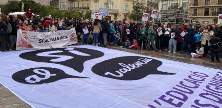 Concentración del pasado sábado en València en defensa y promoción del valenciano