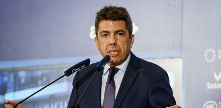 El president de la Generalitat Valenciana, Carlos Mazón, protagoniza un desayuno informativo de Fórum Europa, en el Hotel Mandarin Oriental Ritz, a 24 de febrero de 2025, en Madrid (España).