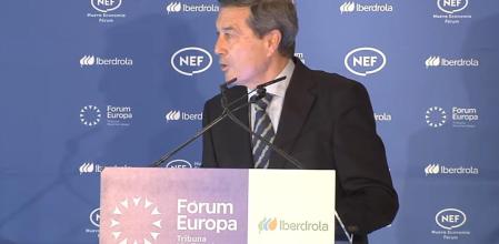 Marciano Gómez, este miércoles en la tribuna del Fórum Europa celebrado en València