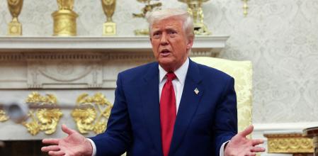 El presidente de EE.UU., Donald Trump, este lunes en el despacho Oval en la Casa Blanca