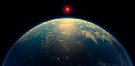 Ilustración del planeta K2-18b, un mundo que podría albergar vida en el interior de su océano global