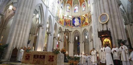 Misa por el fallecimiento del papa Francisco, este lunes en la Catedral de la Almudena, en Madrid&nbsp;