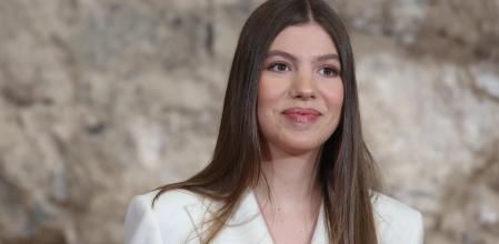 La infanta Sofía en su primer acto institucional en solitario, en el que entregó los premios de un concurso de fotografía que lleva su nombre, convocado por Patrimonio Nacional&nbsp;