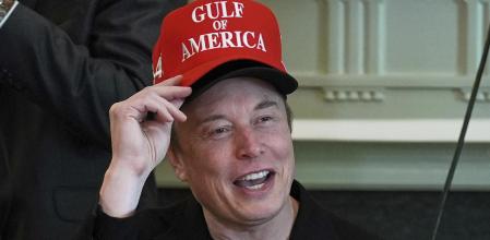 Elon Musk speaks during a cabinet meeting at the White House, Wednesday, April 30, 2025, in Washington. (AP Photo/Evan Vucci)