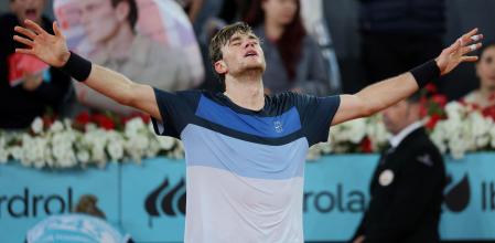 Jack Draper celebra su victoria sobre Lorenzo Musetti en las semifinales del Mutua Madrid Open