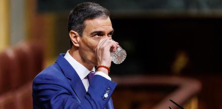 El presidente del Gobierno, Pedro Sánchez, durante su comparecencia del miércoles ante el pleno del Congreso 