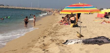 La playa del Varador de Mataró .