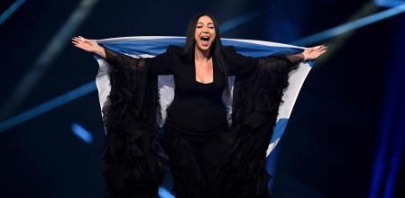 La representante de Israel, Yuval Raphael, en la gala de Eurovisión&nbsp;&nbsp;
