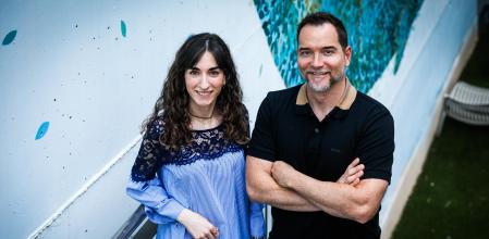 Foto ANDREA MARTÍNEZ PASTOR 16/05/2025. Entrevista a Meritxell Serra y Samuel Sánchez, finalistas del premio Vanguardia de la Ciencia en el IBEC, en Barcelona.